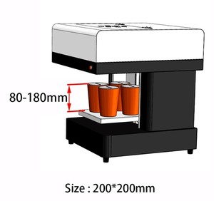 Coffee <b>Printer</b> 4 Cup Edible Food <b>Printer</b> Macaron Cake Sugar <b>Paper</b> Cookie Cocktail Chocolate Sugar beads Printing Machine - Product Image 3