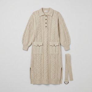 Abito Lungo <span class=keywords><strong>in</strong></span> <span class=keywords><strong>Lana</strong></span> Lavorato a Maglia OEM ODM Autunnale per Donna, Maniche Lunghe Morbide <span class=keywords><strong>in</strong></span> Modal Personalizzabile, Casual ed Elegante per l'Ufficio - Product Image 5