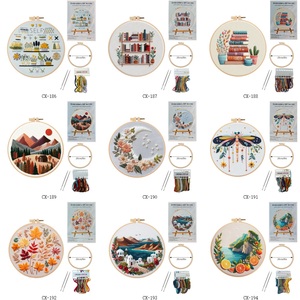 Kit <span class=keywords><strong>de</strong></span> Bordado DIY con Aro <span class=keywords><strong>de</strong></span> Globo Aerostático y <span class=keywords><strong>Flores</strong></span>, Diseño 2026, para Decoración del Hogar, Regalo - Product Image 5