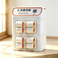 Quiosco Inteligente Avanzado para Compartir Baterías Portátiles con Alquiler de Ventiladores, Pago Sin Contacto y Solución Empresarial de Carga Rápida