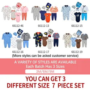 Conjuntos de ropa de moda para recién nacidos, pijamas de algodón con reposapiés para bebé, regalo, ropa de Navidad, 8 Uds.