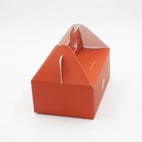 Boîte à gâteau d'anniversaire personnalisée, boîte d'emballage carrée en carton épais, boîte à gâteau à poignée, emballage cadeau pour dessert à une seule couche