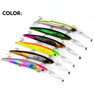 Leurre de pêche flottant Minnow 15 cm 12 g, leurre artificiel pour achigan, leurre dur en plastique, crankbait avec hameçon triple, wobblers - Product Image 2