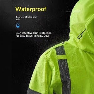 Ensemble pantalon et veste <span class=keywords><strong>de</strong></span> <span class=keywords><strong>pluie</strong></span> réfléchissants pour homme, ensemble imperméable épais et complet pour les travaux <span class=keywords><strong>de</strong></span> voirie et d'assainissement - Product Image 4