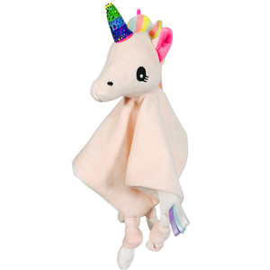 Bán Buôn Phim Hoạt Hình Unicorn Trẻ Em Của Thoải Mái Vải Khăn Tay Với Âm Thanh Giấy Động Vật Phong Cách Thoải Mái Mềm Đồ Chơi Tay Con Rối - Product Image 5