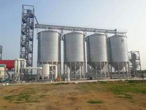 Équipement de machinerie agricole, silo à grains à fond conique en acier galvanisé à chaud, capacité de 100T à 1000T - Product Image 1