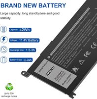 YRDD6 baterai Laptop untuk 3583 3593 3584 3501 5582 5584 5593 5594 5598 5585 3493 5481 5482 5485 5491 1VX1H P93G P75F
