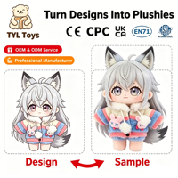 Nouvelle figurine en peluche ronde de panda de dessin animé, service de conception personnalisée, jouet en peluche de panda doux, fabricant en gros