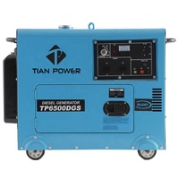 Générateur diesel silencieux portable de 7 kW avec démarrage automatique et à distance, faible bruit, tension nominale 230 V, fréquence 50 Hz, options ATS
