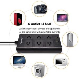 Toma de corriente Universal con puerto USB/toma de corriente con torre de tira de alimentación - Product Image 4