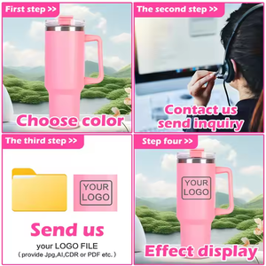 Ly giữ nhiệt bằng thép không gỉ 40oz, thiết kế thời trang màu nâu trắng, ly du lịch cách nhiệt chân không, kiểu dáng cổ điển có ống hút, giữ nhiệt nóng - Product Image 6