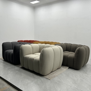 Ensemble Canapé Sectionnel en Tissu Moderne pour Salon, Fauteuil Éponge à Vide Style Rectangle Pleine Taille, Canapé Comprimé Élégant - Product Image 3