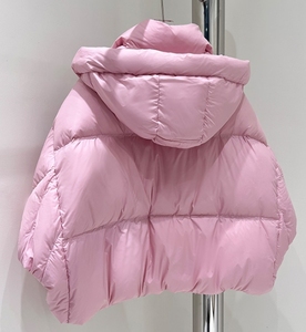 Vestes de <span class=keywords><strong>Fitness</strong></span> en duvet de canard d'hiver pour femmes Style court avec col à capuche coupe-vent longues rayures bouton décoration plumes - Product Image 5