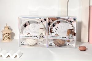 Must - See pour les fans de gentillesse! Oreillette Bluetooth de style beignet en peluche Labubu, commencez un voyage d'écoute adorable - Product Image 6