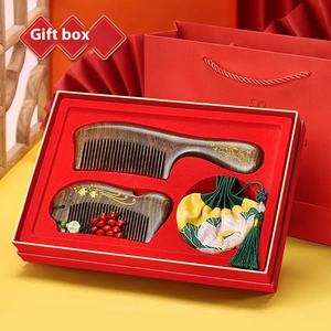 Regalo del Día de la madre, peine de sándalo, lacado en caja de regalo de cumpleaños para mamá, esposa, novia, maestra, abuela o Anciano - Product Image 5