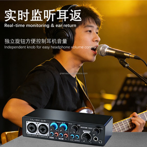 <span class=keywords><strong>Carte</strong></span> <span class=keywords><strong>son</strong></span> audio 24 bits GAX-FA22, interface audio USB pour studio de musique - Product Image 4