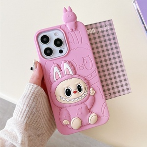 Cartoon papa rabbit design 3D silicone cute mobile phone case girls rubber <b>cover</b> for iPhone 17 pro max 16 15 14 12 11pro - Product Image 5