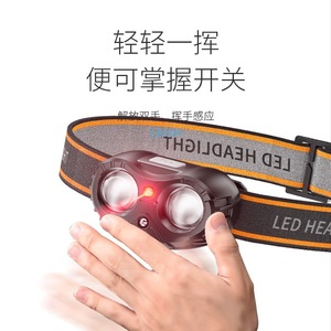 SMILING SHARK TD-0177 Mini linterna frontal LED recargable con sensor de movimiento - Product Image 2