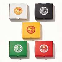 Boîte à pizza en carton ondulé, impression personnalisée de logo en gros pour emballages alimentaires