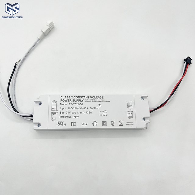 Smart Mirror 24V AC-DC Switch Class 2 Power Supply /FCC/ETL/ROHS for 15-96W Single Output Ultra-thin Defog for Touch