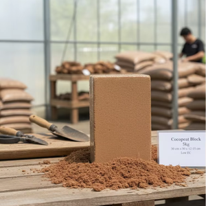 Bloc de fibre de coco 5 kg 30 cm x 30 cm x 12,15 cm à faible EC, en fibre de coco compressée pour les professionnels de la culture et les agriculteurs, utilisation hydroponique - Product Image 1