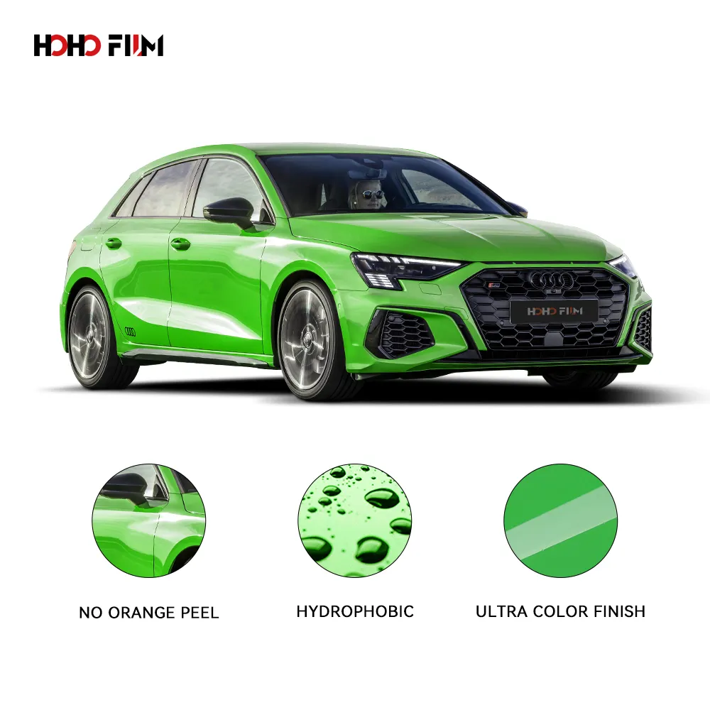 HOHOFILM Tpu mobil Film perubahan warna PPF cair logam merah otomatis 1.52*16m/gulungan Ppf Film pelindung cat berwarna lapisan PPF