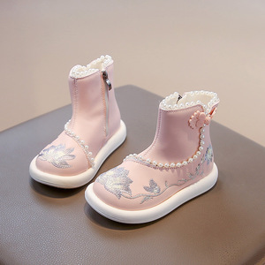 Hanfu da ragazza autunno inverno stivali con gonna a cavallo stile cinese per bambini traspirante Slip-On alla caviglia <span class=keywords><strong>stivaletti</strong></span> <span class=keywords><strong>in</strong></span> <span class=keywords><strong>gomma</strong></span> - Product Image 6