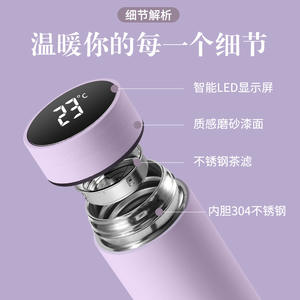 Termo Inteligente de Acero Inoxidable 304 con Aislamiento al Vacío, Pantalla de Temperatura y Recargable para Todos los Usuarios - Product Image 2