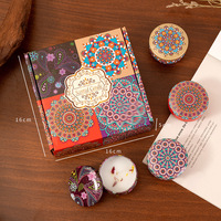 Bougie aromatique à la cire de soja avec fleurs séchées, emballage cadeau personnalisé, vente en gros, bougies parfumées pour la maison