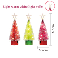 SANWEI Mini Kleiner Moderner Weihnachts-LED-Lichter Künstlicher Baum Indoor Desktop Heim-Dekorativer Weihnachtsbaum