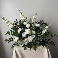 Guirlandes de fleurs artificielles pour mariage, cérémonie, allée, fausses fleurs, décoration de toile de fond pour fiançailles, rangée de fleurs blanches au sol