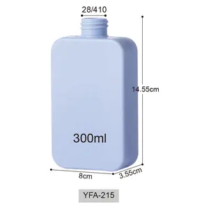 100ml 250ml 300ml 500ml kunden spezifische quadratische HDPE-Verpackungs behälter für Hautpflege und Kosmetik Plastik flaschen mit Lotion pumpe