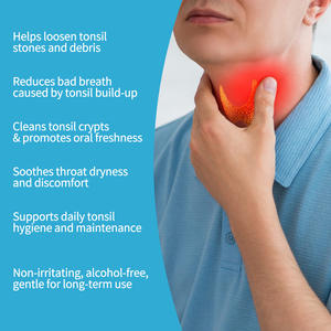 Enjuague Bucal para Eliminar Cálculos Amigdalinos, Fórmula Herbal sin Alcohol, <span class=keywords><strong>Tratamiento</strong></span> para el <span class=keywords><strong>Mal</strong></span> <span class=keywords><strong>Aliento</strong></span>, Fabricación OEM ODM - Product Image 4