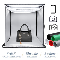 Tenda Lampu LED Ring Studio Foto Portabel dari Bahan Nilon untuk Fotografi