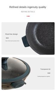 Maifan Stone Sartén antiadherente para freír en el hogar Olla de fondo plano Cocina de inducción Gas Adecuado sin humo Micro presión Freír Wok - Product Image 4