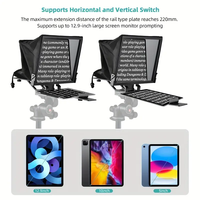 Hongsound 14 "Design incliné diffusion professionnelle téléprompteur de conférence en direct FHD affichage pour DSLR tablette Smartphone
