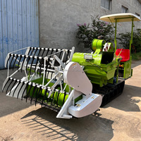 Moissonneuse-batteuse agricole à chenilles diesel 25 CV, mini-moissonneuse-batteuse pour riz, blé, soja et céréales, vente chaude