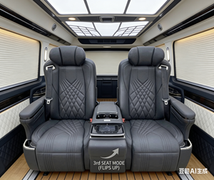 Sedile Auto VIP di Lusso in Pelle con Massaggio Automatico e Rotazione per MPV, Classe V, Vito, <span class=keywords><strong>Sprinter</strong></span>, Toyota Sienna, <span class=keywords><strong>Volkswagen</strong></span>, Poltrona del Capitano - Product Image 2