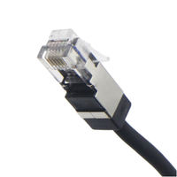 Câble LAN Elecom CAT8 5m 40 Gbps anti-emmêlement, blindé, gaine en nylon noir ECL-OCM/BK50 pour ordinateur