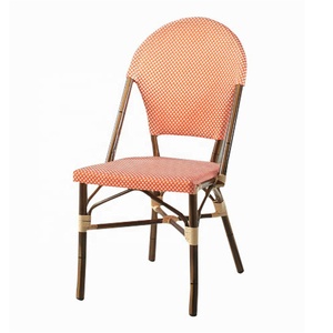 Último diseño trenzado de ratán Silla de bambú Jardín de alta calidad muebles de patio aluminio bambú restaurante Silla de comedor para la venta - Product Image 4