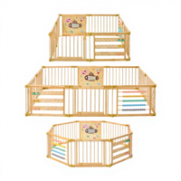 Barrière de sécurité pliable en bois, barrière réglable pour bébé, enclos de sécurité pour bébé, parc pour bébé, fabriqué au Shandong