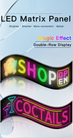 32*160 píxeles programable APP Control Led nombre Logo signo Flexible Led matriz paneles publicidad pantalla Led para publicidad