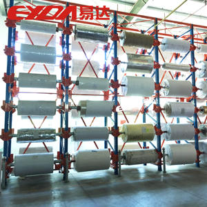 رفوف تخزين مخصصة للفائف الكابلات في المستودعات، رفوف لفائف للاستخدام في تغليف الأفلام، رفوف لفائف صناعية شديدة التحمل - Product Image 1