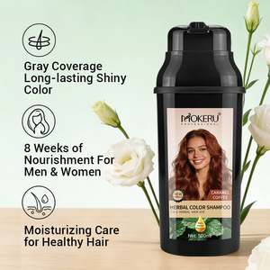 MOKERU Shampoo Colorante Naturale Permanente Senza Ammoniaca, Copre Rapidamente i <span class=keywords><strong>Capelli</strong></span> Grigi a Casa, Senza Macchie, Shampoo Colorante alle Erbe - Product Image 1