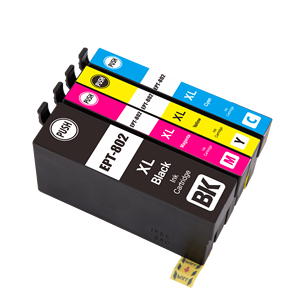 <span class=keywords><strong>Cartouche</strong></span> <span class=keywords><strong>d</strong></span>'<span class=keywords><strong>encre</strong></span> compatible couleur premium INK-TANK EPT 802XL EPT802XL T802 pour imprimante <span class=keywords><strong>Epson</strong></span> WorkForce WF-4720 WF-4730 WF-4734 - Product Image 1
