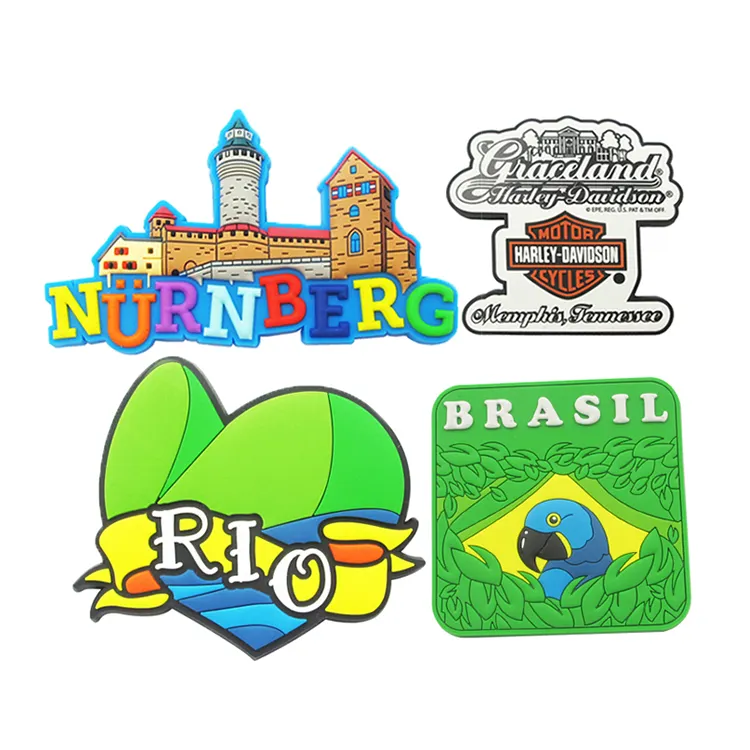 Oneway wholesale Tourist Souvenir Refrigerator Magnets Custom Rubber PVC Fridge Magnets