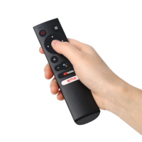 Télécommande OEM 2.4G 14 boutons noire avec commande vocale IR pour Smart TV et micro-projecteur, remplace la télécommande à code fixe, en matériau ABS