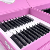 Extensions de cils 3D longues, naturelles, vegan, sans cruauté, en velours noir mat, pour marque privée