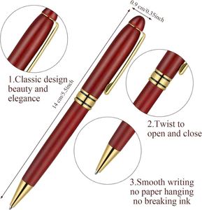 Bolígrafo Retráctil de Madera Personalizado, Duradero y de Lujo, con Tinta Negra de 1.0 mm, para Hombres, Escritura, Oficina Ejecutiva, Set de Regalo - Product Image 3