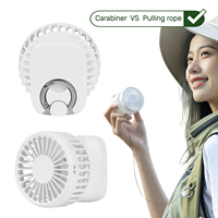 Mini ventilateur portable multifonctionnel 3 vitesses personnalisé pour extérieur, avec fonction de refroidissement, puissant et pratique, à porter en collier ou comme porte-clés